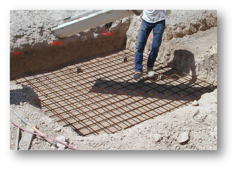 STRUCTURAL WWR IN PLACE FOR AN ISOLATED COLUMN SPREAD FOOTING